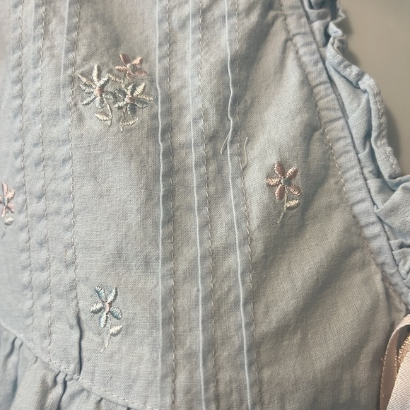 True Colors Nightgown PJs Womens 1X Plus Blue Ruffle Country light blue - Picture 4 of 8